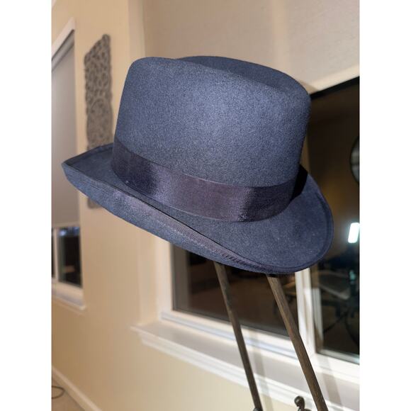 Stacy Adams Classic Men’s Wool Felt Fedora – Navy Blue (XL) - Picture 4 of 10
